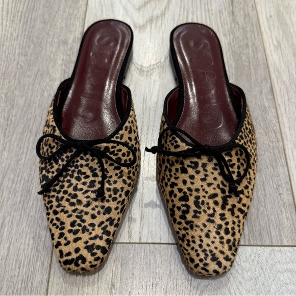 NEW STAUD Gina Cheetah Printed Mule Flats - Picture 4 of 6